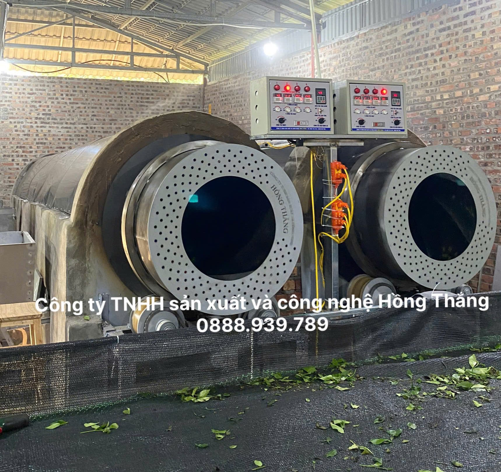 Ống sao chè lò dài Hồng Thắng tích hợp bảng điều khiển với tính năng hiện đại